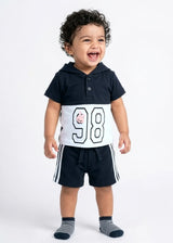 FUMI Tractor Pocket Shirt & Printed Shorts Set - Sage