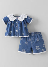 FUMI Peach Patch Long Sleeve Baby Bodysuit | 100% Cotton