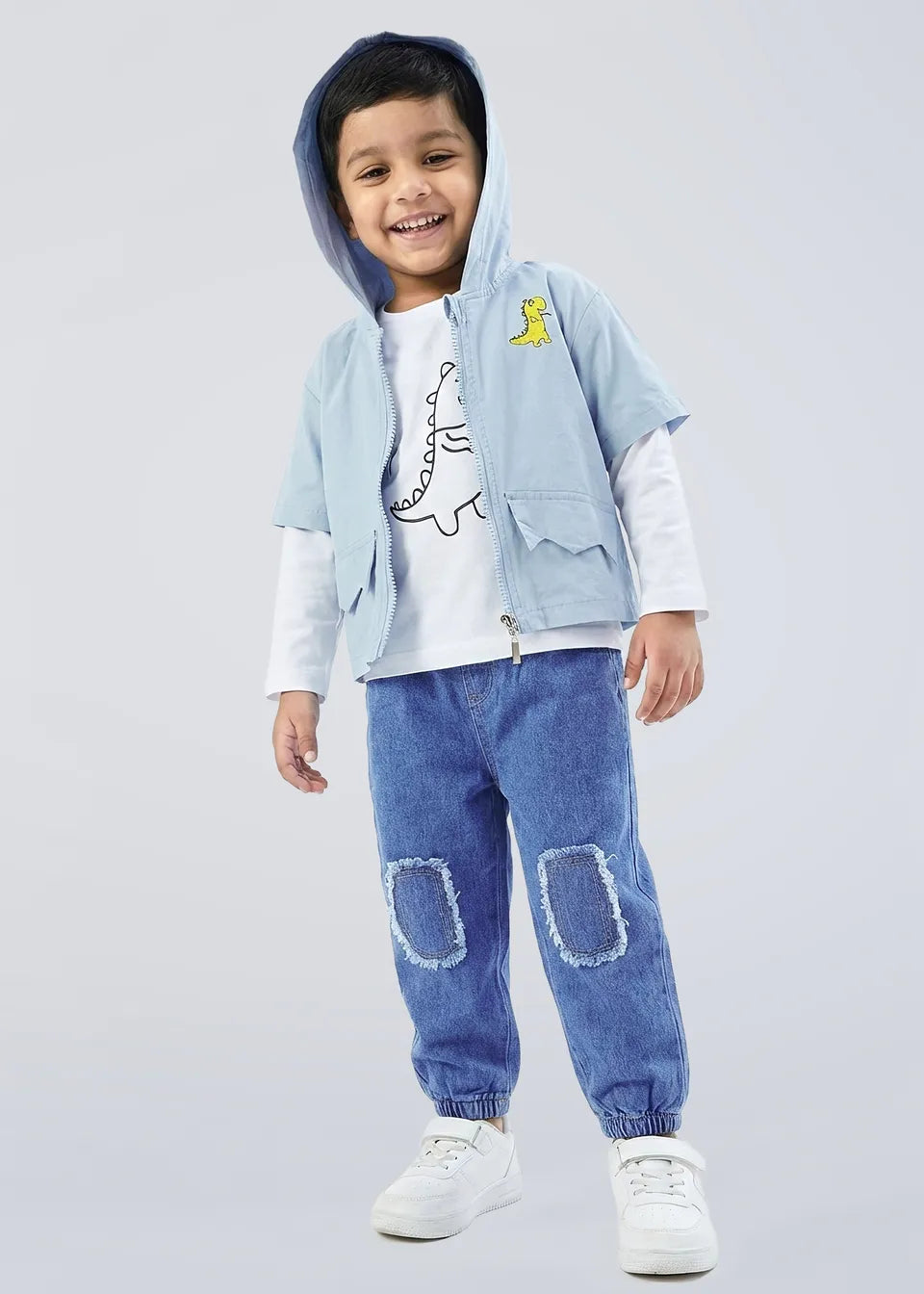 FUMI Peach Patch Long Sleeve Baby Bodysuit | 100% Cotton