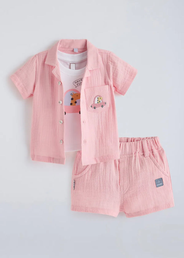 FUMI Blue Paperbag Baby Shorts | 100% Cotton