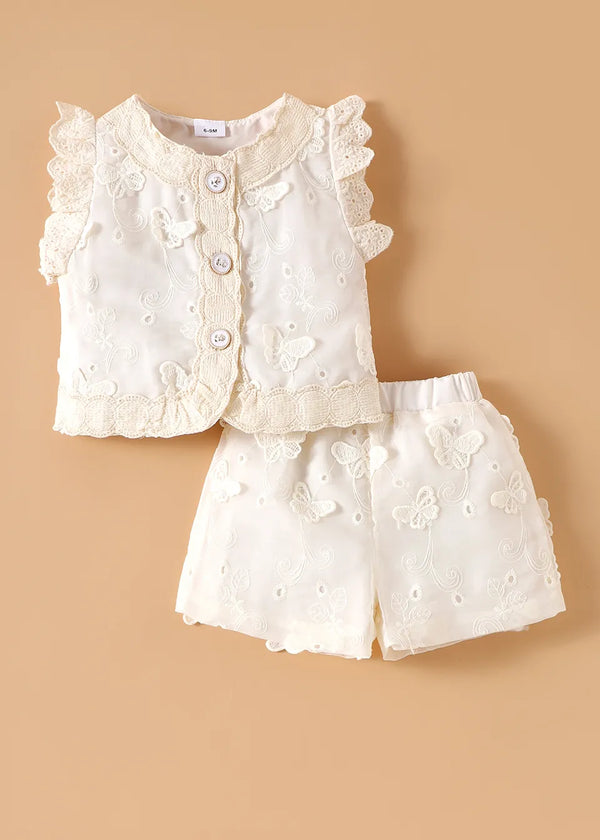 FUMI Blue Tie Shoulder Baby Romper | 100% Cotton