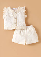 FUMI Blue Paperbag Baby Shorts | 100% Cotton
