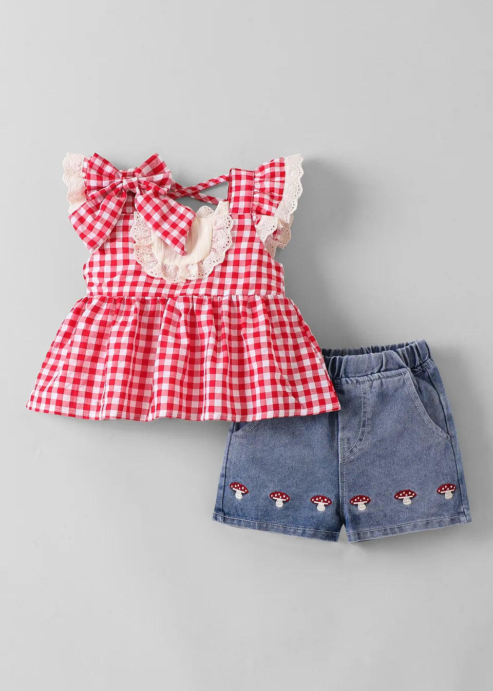 FUMI Peach Patch Long Sleeve Baby Bodysuit | 100% Cotton