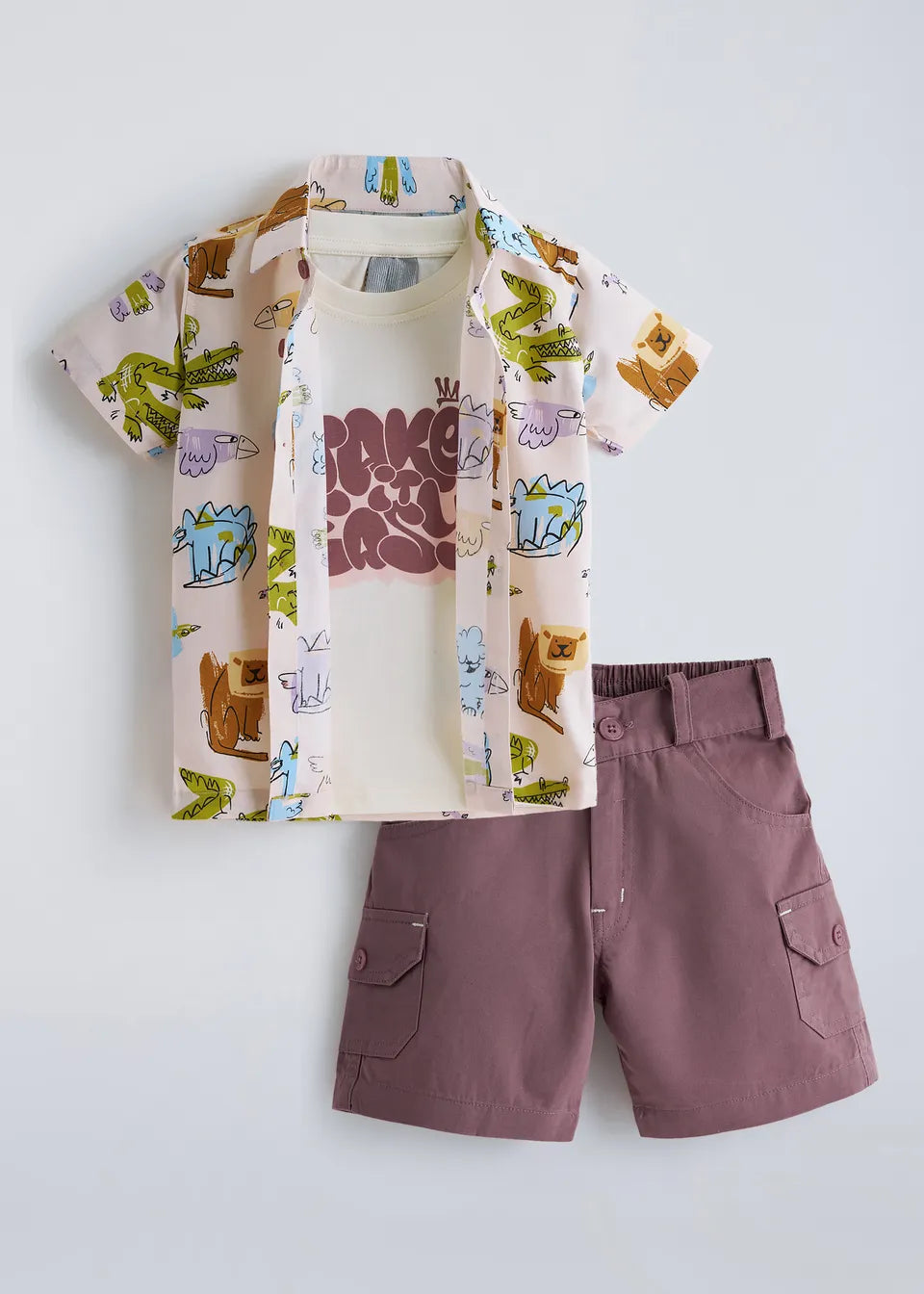 FUMI Let's Go Car Dungaree Romper Set | 2-Piece Cotton Outfit